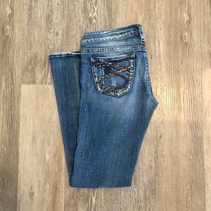 Blue flare jeans by Silver Jeans